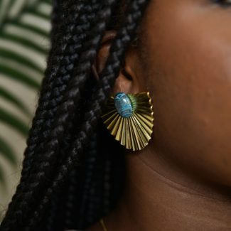 Boucles d'oreilles Bonita couleur bleu nubien