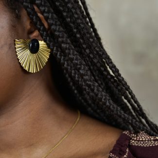 Boucles d'oreilles Bonita couleur bleu moonlight